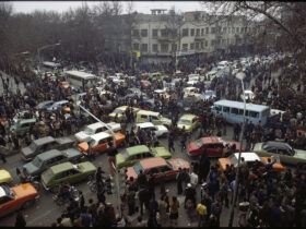 Tehran during the Iranian Revolution, 1978.
